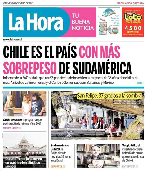Periódico La Hora  Chile . Periódicos de Chile. Toda la ...