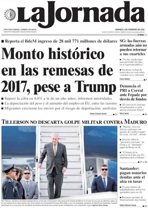 Periódico La Jornada  México . Periódicos de México ...