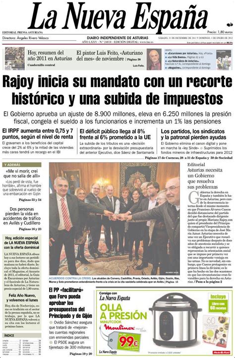 Periódico La Nueva España  España . Periódicos de España ...