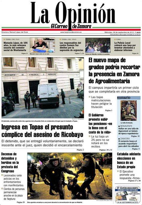 Periódico La Opinión   El Correo de Zamora  España ...