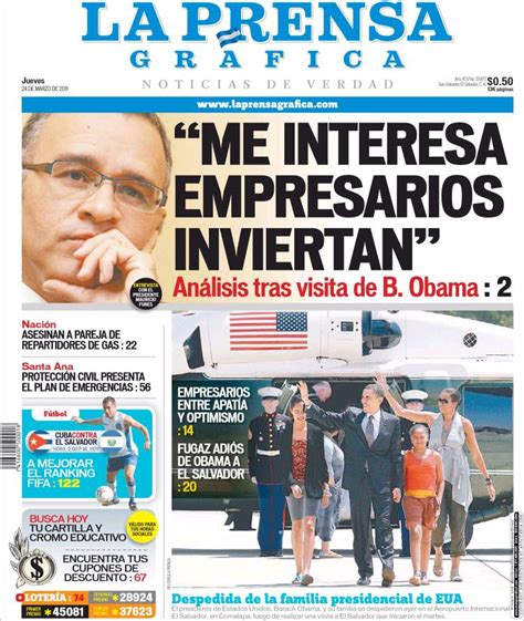 Periódico La Prensa Gráfica  El Salvador . Periódicos de ...