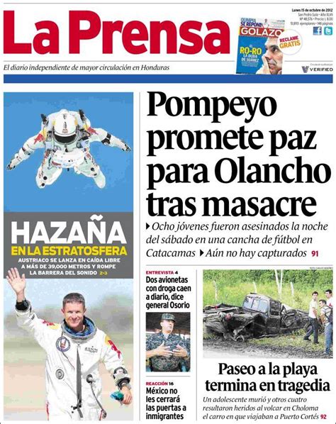 Periódico La Prensa  Honduras . Periódicos de Honduras ...