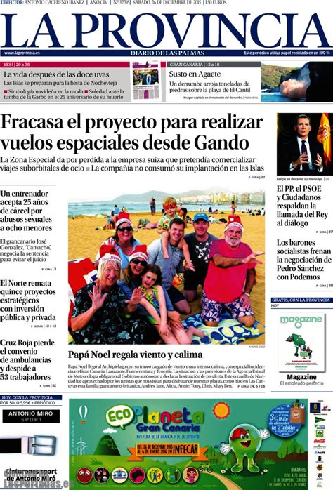 Periodico La Provincia   26/12/2015