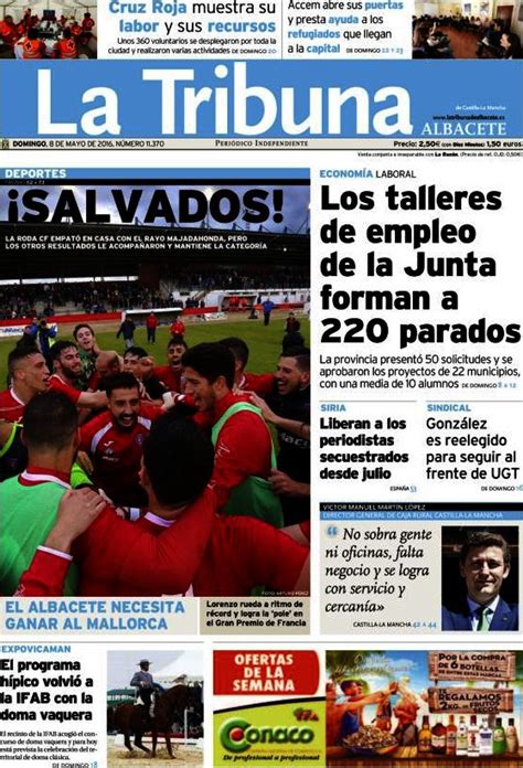 Periodico La Tribuna de Albacete   8/5/2016