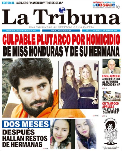 Periódico La Tribuna  Honduras . Periódicos de Honduras ...