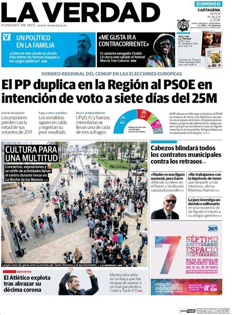 Periódico La Verdad de Murcia  España . Periódicos de ...