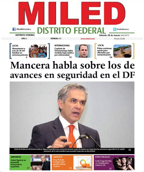 Periódico Miled Distrito Federal México . Periódicos de ...