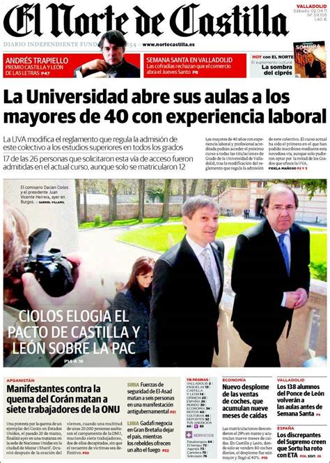 Periódico Norte de Castilla Valladolid España ...