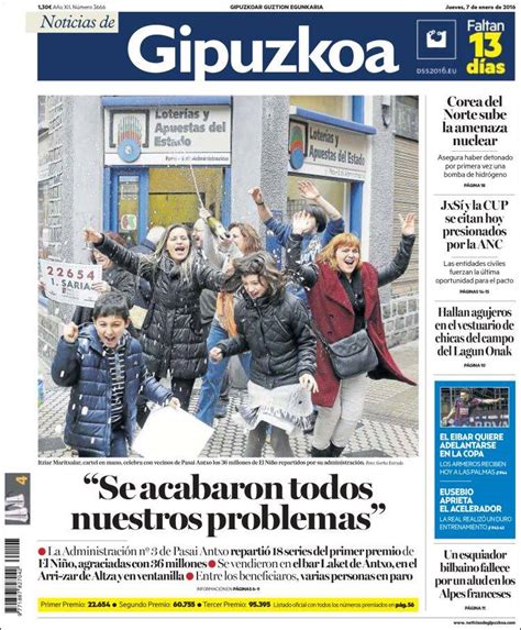 Periódico Noticias de Gipuzkoa  España . Periódicos de ...