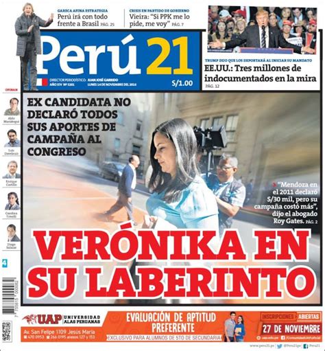 Periódico Perú 21  Perú . Periódicos de Perú. Toda la ...