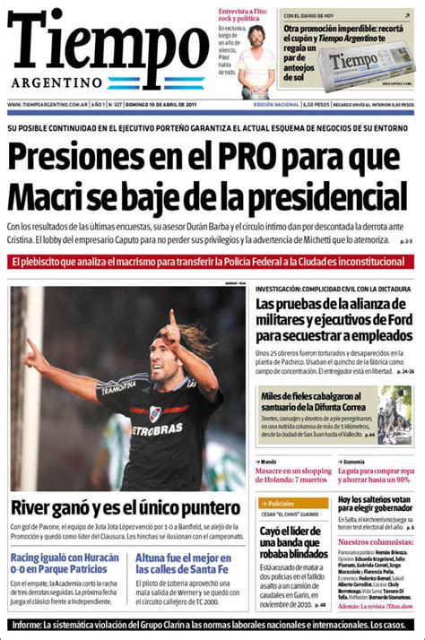 Periódico Tiempo Argentino  Argentina . Periódicos de ...