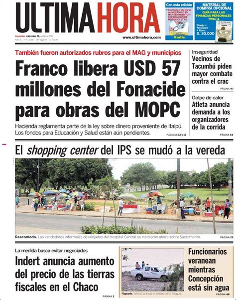 Periódico Última Hora  Paraguay . Periódicos de Paraguay ...