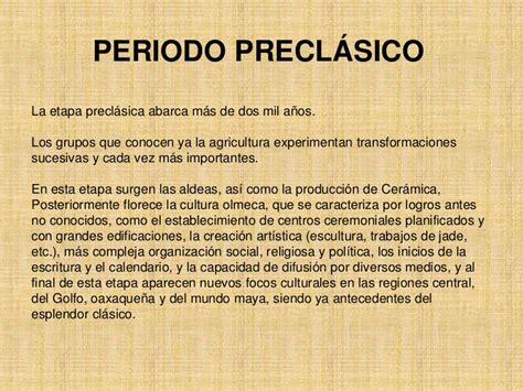 Periodo clasica y preclasica