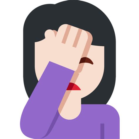Persona Con La Mano En La Frente: Tono De Piel Claro Emoji