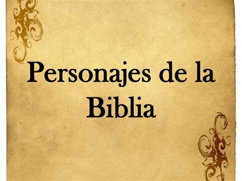 Personajes de la biblia