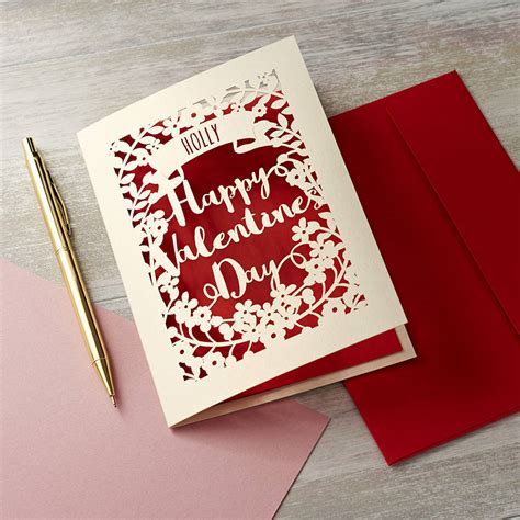 personalised papercut valentine s card by pogofandango ...