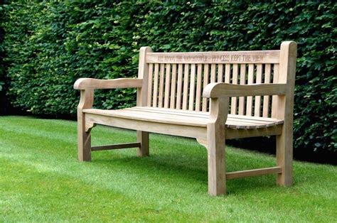 Personalized Wooden Garden Bench   Garden Ftempo