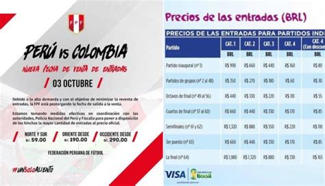 Perú vs. Colombia: Precios de las entradas superan el ...