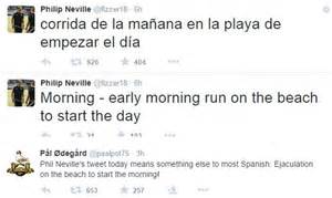Phil Neville sends VERY rude tweet after trying to send a ...