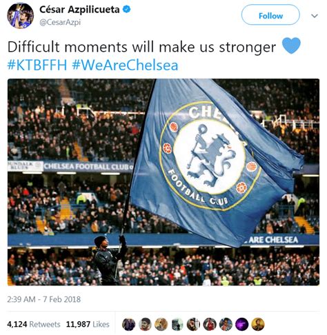 Photo: Cesar Azpilicueta’s tweet about Chelsea goes viral