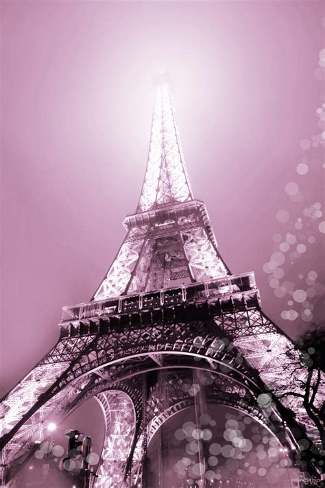 Photographie de Paris Tour Eiffel Photo romantique rose de