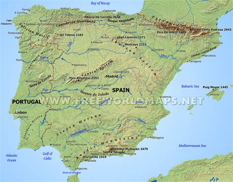 Physical Map Of Europe Iberian Peninsula | www.pixshark ...