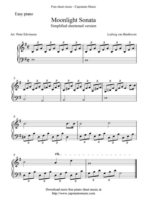 Piano Sheet Music for Beginners | Free Sheet Music Scores ...