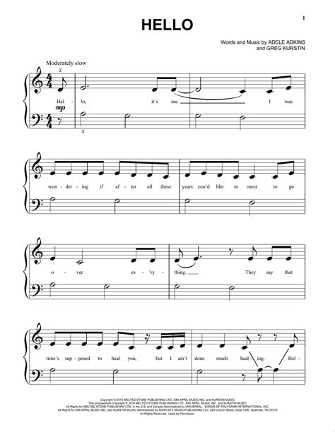 piano sheet music with letters for adele | frechel.info