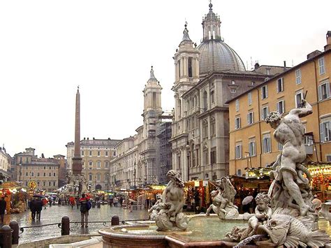 Piazza Navona y la Fuente de los Ríos de Bernini