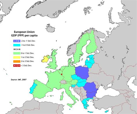 PIB de los países de la Unión Europea 2007   Tamaño completo