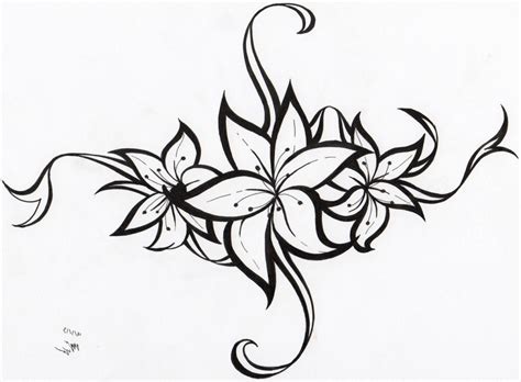 Pics For > Tribal Flower Drawing