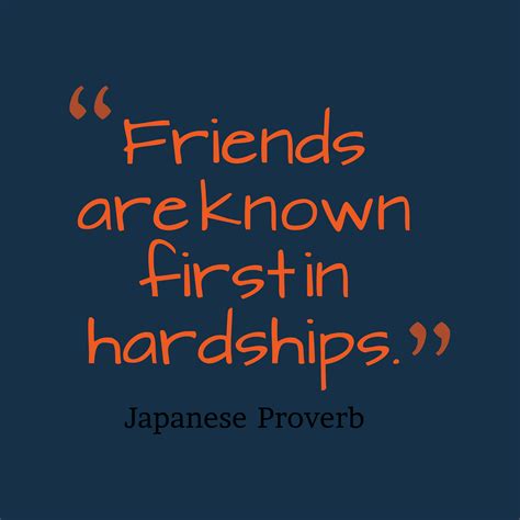 Picture Japanese proverb about friendship. | QuotesCover.com