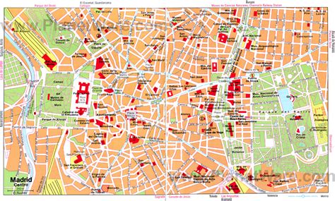 Picture Map Of Madrid City Centre | Emaps World