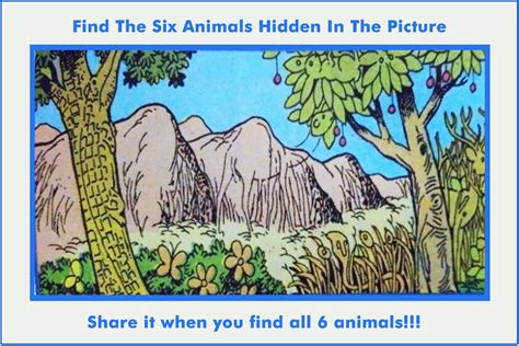 Picture Riddle: Find The Six Animals Hidden In The Image ...