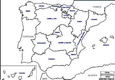Pin Andalucia Mapa Politico Mudo Espana on Pinterest