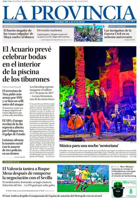 Pin by La Provincia   Diario de Las Palmas on PORTADAS de ...