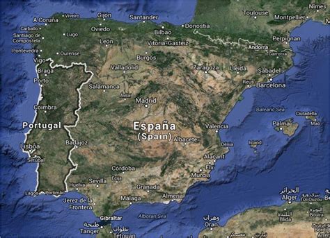 Pin Da madeira mapa peninsula iberica politico europa on ...