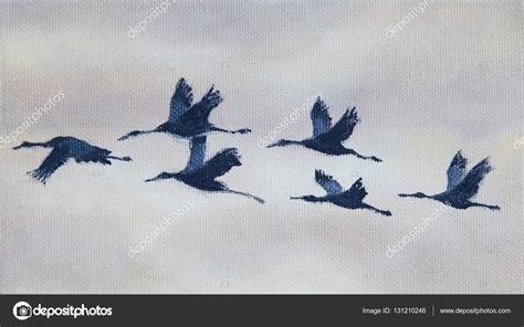 Pintura de aves volando — Foto de stock © michaklootwijk ...