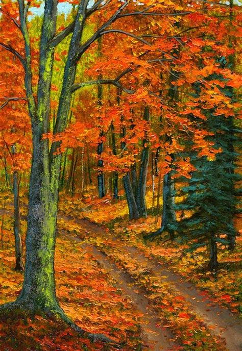pinturas al oleo paisajes de otoño | moderno | Pinterest ...