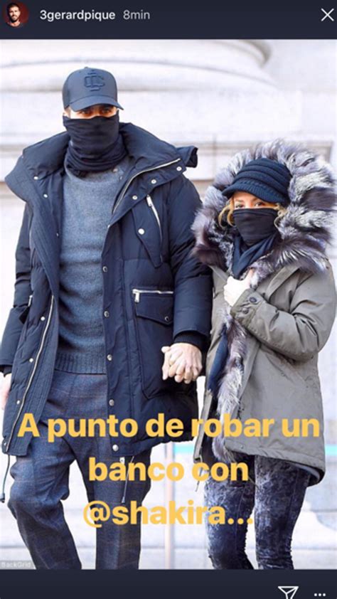Piqué y Shakira en instagram:  A punto de robar un banco