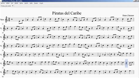 Piratas del Caribe. Flauta dulce partitura. Hans Zimmer ...