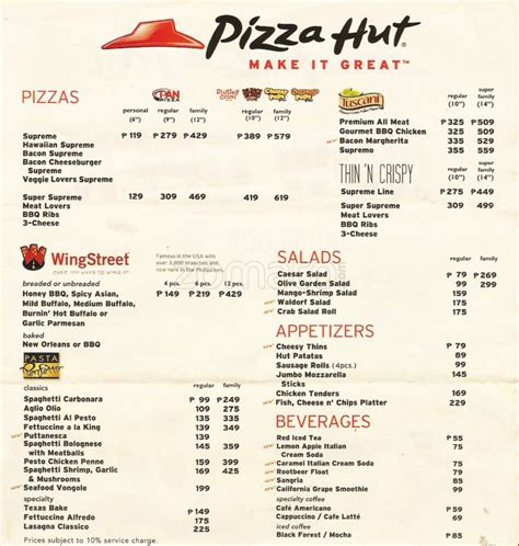 Pizza Hut Full Menu | www.pixshark.com   Images Galleries ...