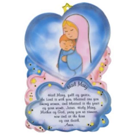 Placa con la oración Ave María en Inglés cm.10x15   4  x 6 ...