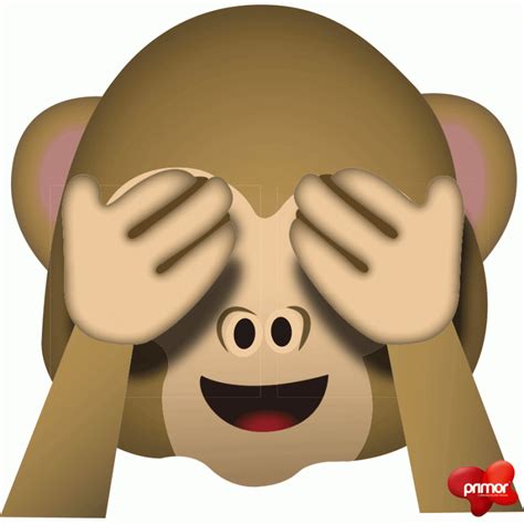 Placa Emoji Macaco não vê