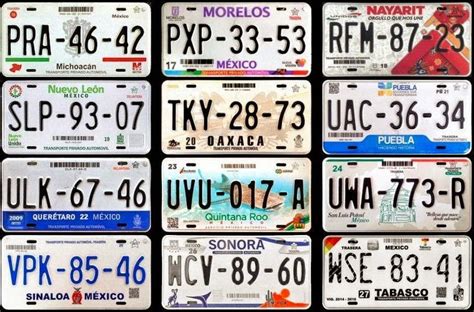 Placas de Autos de México y otras COS 999 AS: Alfabeto de ...
