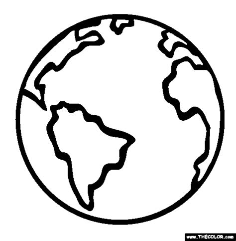 Planet Earth Online Coloring Page | Color Earth