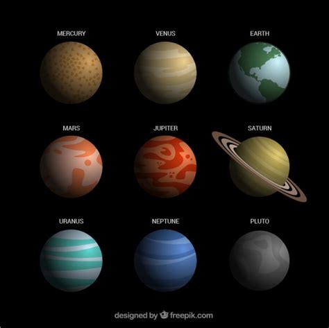 Planetas realistas del sistema solar | Descargar Vectores ...