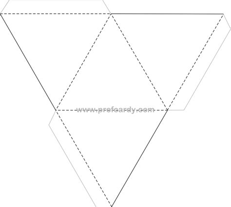 Planificação do Tetraedro para Imprimir