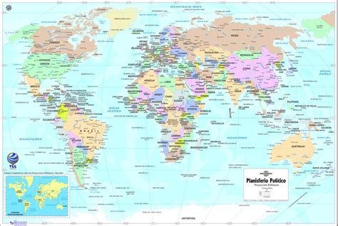 Planisferios, Mapa Mundi   Políticos, Físicos, Temáticos ...