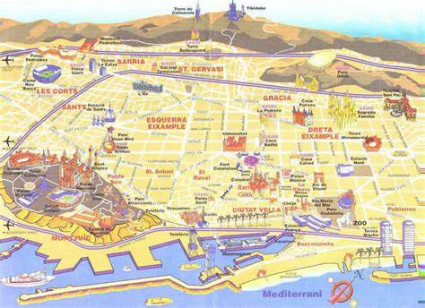 Plano De Barcelona Ciudad Mapa